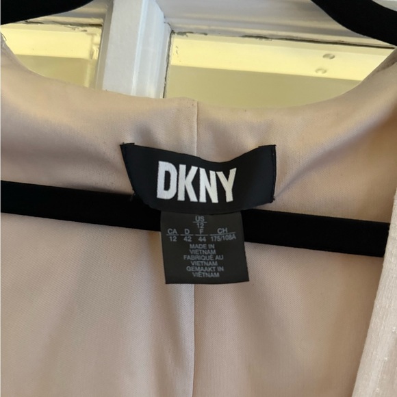 DKNY Cream Button-Down Midi Dress With Belt - Picture 4 of 7
